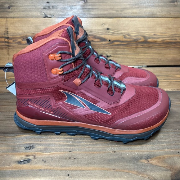 Altra Other - Altra Lone Peak ALL-WTHR Mid Waterproof Hiking Boot Maroon Red